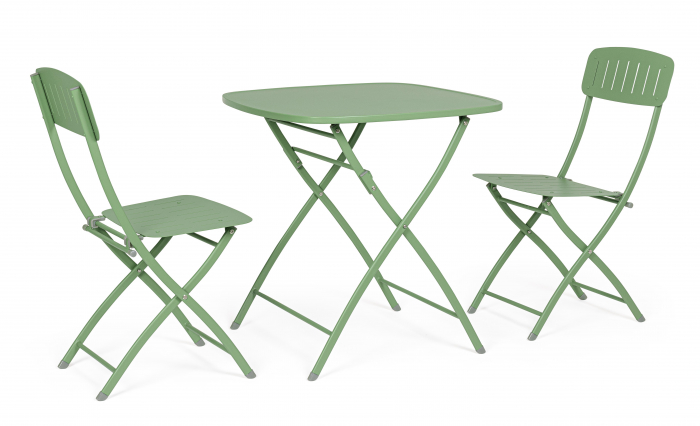 Set masa cu 2 scaune Yvonne, verde