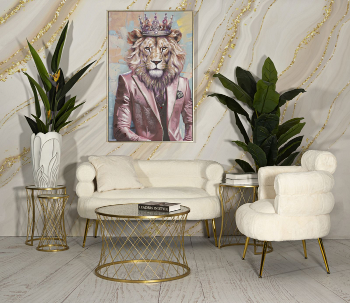 Set masute cafea, NOAH GOLD, 4 buc cm ø 70x45-47x54,5-36x50-28x45 [6]