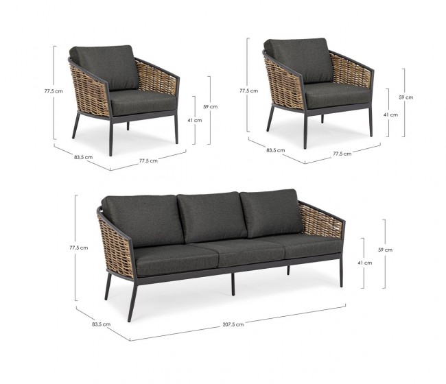 Set mobilier terasa si gradina, 3 piese [3]