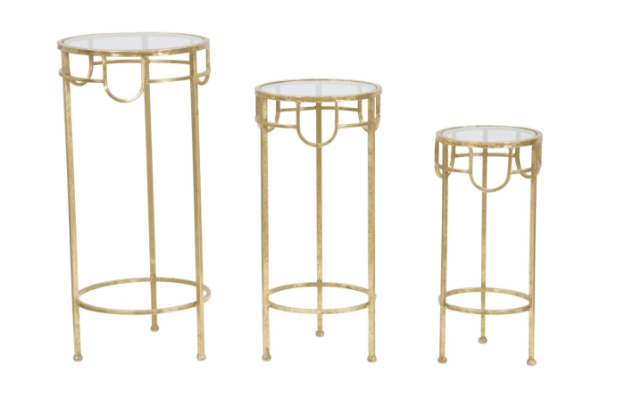  Set postament auriu 3 buc. cm ø 33x70-28x60-23x50 [2]