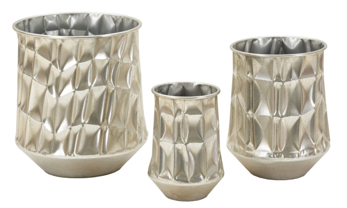 Set vaze argintii, cm ø 35x38,5-27,5x33-18,5x26,5 [1]
