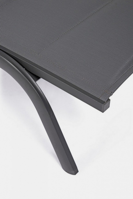 Sezlong Kleopas, Aluminiu, Gri inchis, 61x192x96 cm [4]
