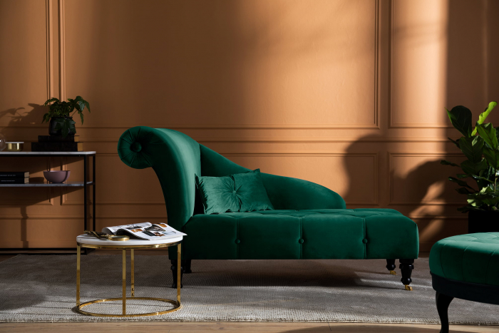 Sezlong living Diana, Verde inchis, 165x88x70 cm [1]