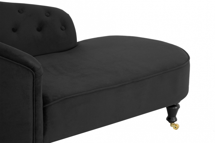 Sezlong living Diana Classic, Negru, 151x82x81 cm [5]
