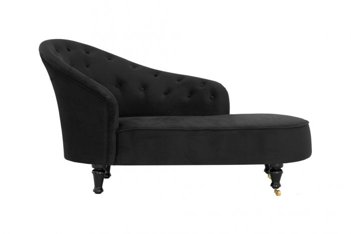 Sezlong living Diana Classic, Negru, 151x82x81 cm [3]