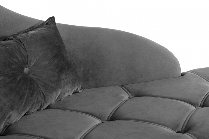 Sezlong living Diana, Gri inchis, 165x88x70 cm [7]