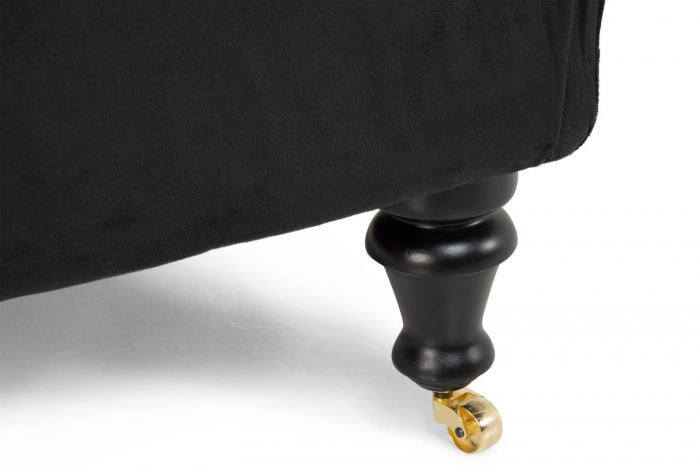 Sezlong living Diana, Negru, 165x88x70 cm [6]