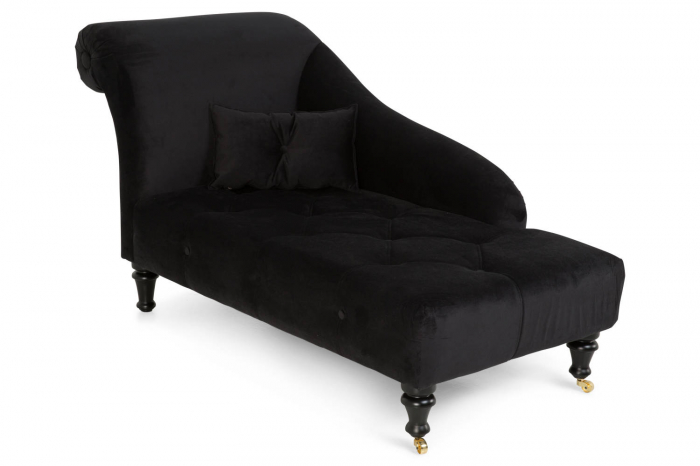 Sezlong living Diana, Negru, 165x88x70 cm [2]