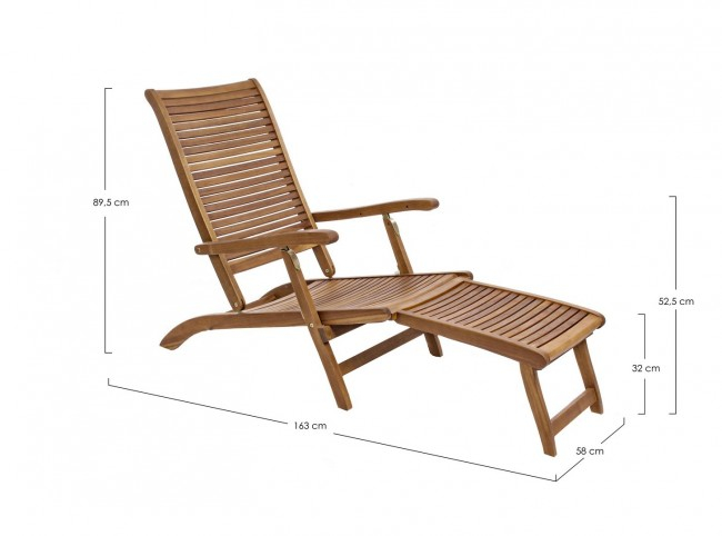Sezlong Noemi, Lemn, Maro, 58x163x89.5 cm [2]