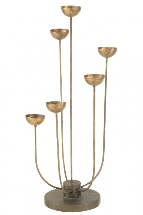 Sfesnic Rods, Metal Fier, Auriu, 24x24x55 cm