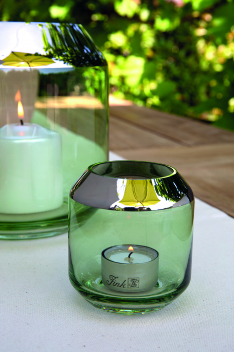 SMILLA, Suport de tea lights din sticlă, Vază, verde deschis, h.20 cm, d.18 cm [5]
