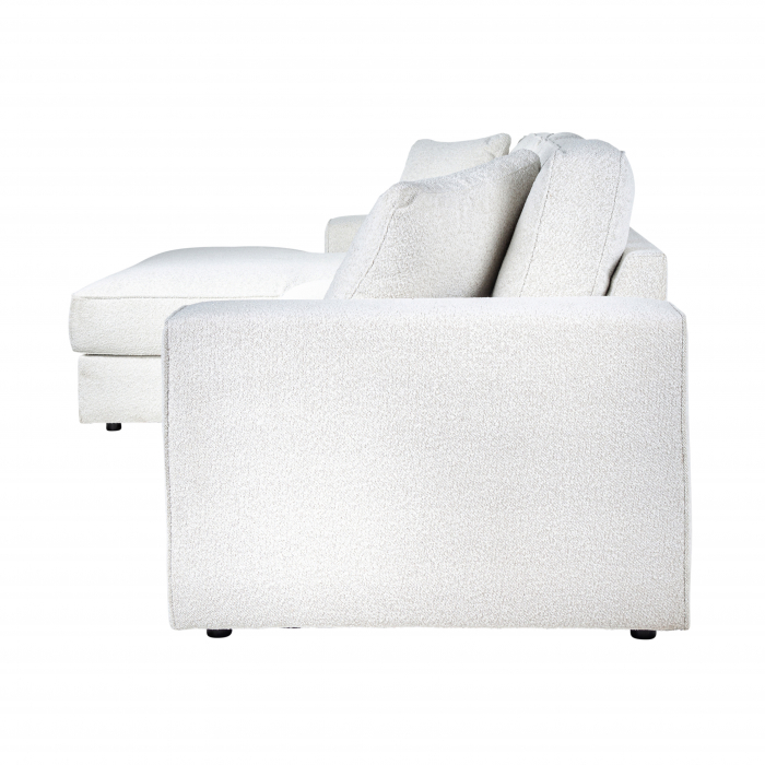 Canapea Santos Sezlong  stanga  + 2,5 seats alb  bouclé [2]