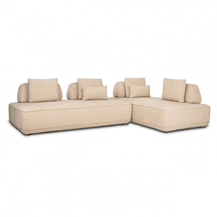 Canapea Tudor cu spătar detașabil, (Sand olympus), Dims: 80.0 x 318.0 x 205.0 cm [1]
