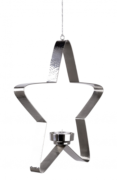 STACEY, Suport lumânare, suspendat, inox, d.30 cm [3]