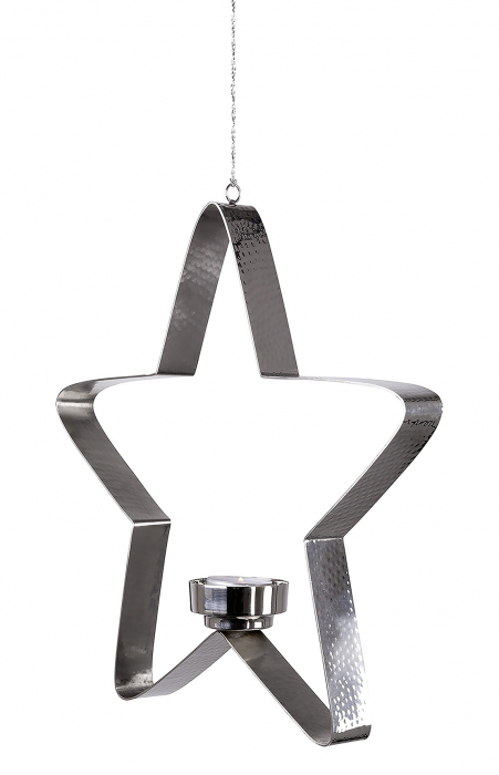 STACEY, Suport lumânare, suspendat, inox, d.30 cm [5]