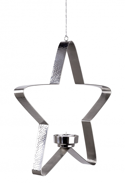 STACEY, Suport lumânare, suspendat, inox, d.30 cm [4]