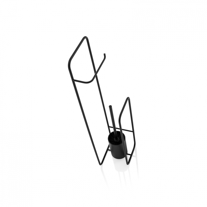 Stand pentru toaleta GUMI, Metal, Negru, 17.5x15x73 cm [3]