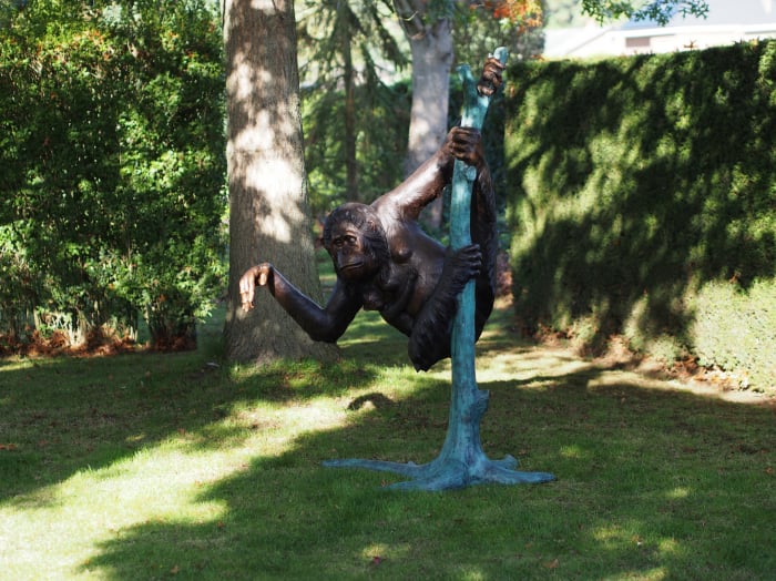 Statuie maimuta in copac, Bronz, 185 X 110 X 125 cm