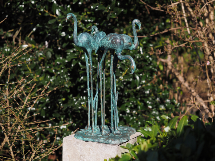 Statuie bronz, 4 Flamingos [4]