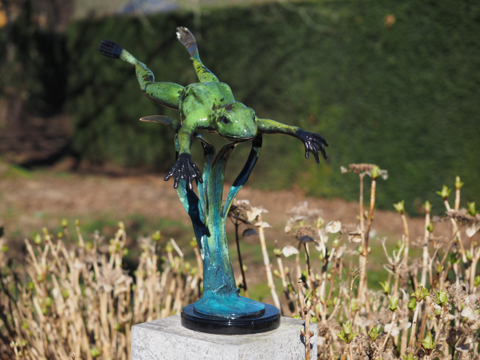 Statuie bronz, Broască săritoare (în jos)  [4]