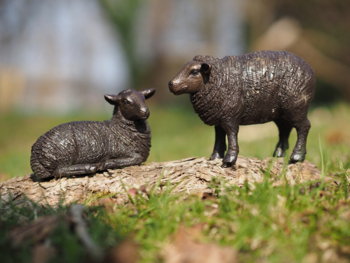 Statuie bronz, Oaie 7 x 5 x 10 cm [2]