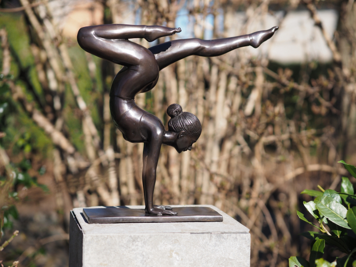 Statuie bronz, Yoga, fată, 36 x 12 x 40 cm [3]