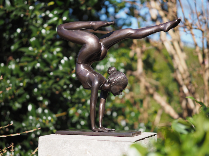 Statuie bronz, Yoga, fată, 36 x 12 x 40 cm [2]