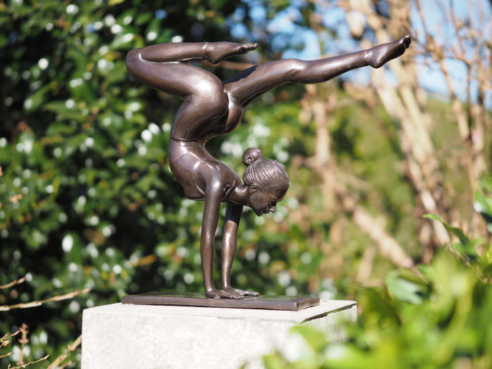 Statuie bronz, Yoga, fată, 36 x 12 x 40 cm [1]