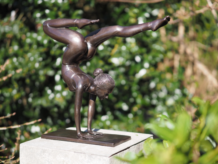 Statuie bronz, Yoga, fată, 36 x 12 x 40 cm [5]