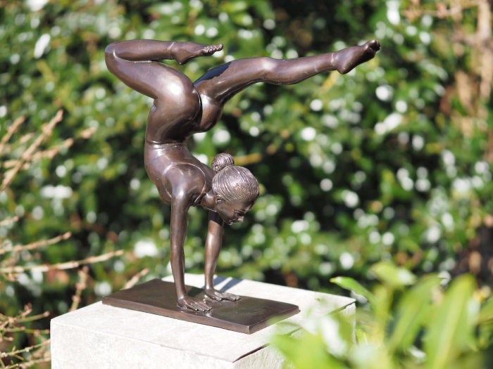Statuie bronz, Yoga, fată, 36 x 12 x 40 cm [4]