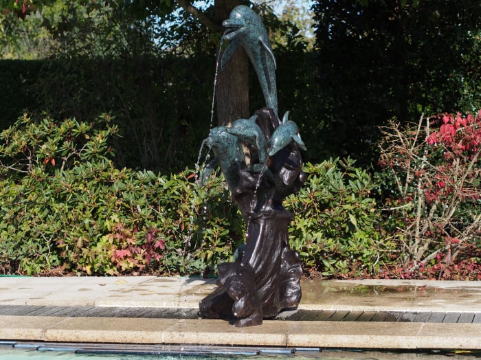 Statuie familie de delfini, Bronz, 158 X 100 X 78 cm