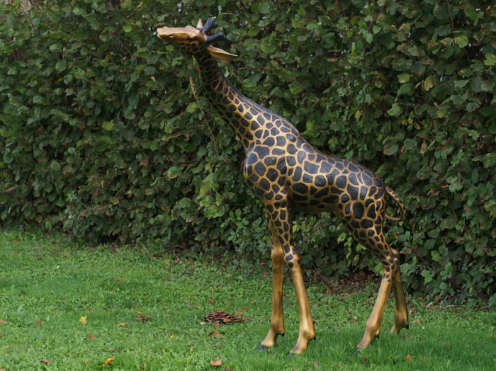 Statuie girafa, Bronz, 222 X 50 X 130 cm