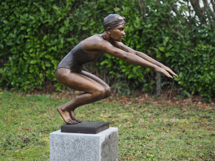Statuie inotatoare, Bronz, 90 X 29 X 93 cm [4]