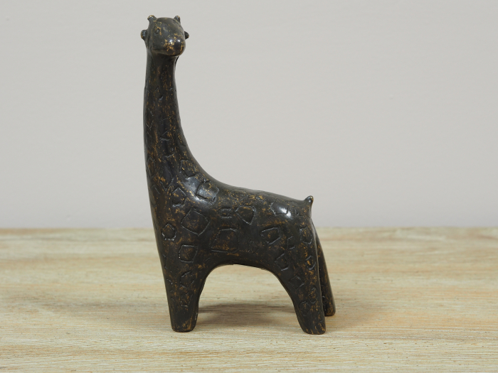 Statuie mica girafa, Bronz,17 x 5 x 9 cm