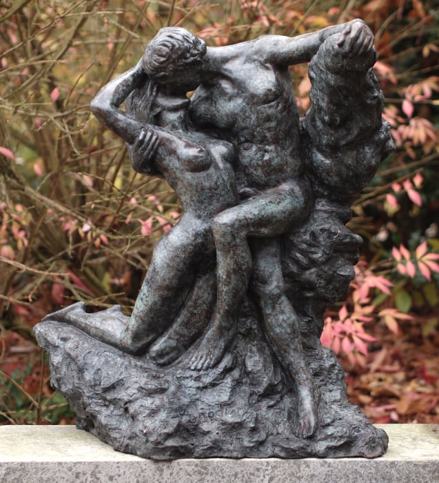 Statuie sarutul lui robin, Bronz, 75 X 40 X 65 cm