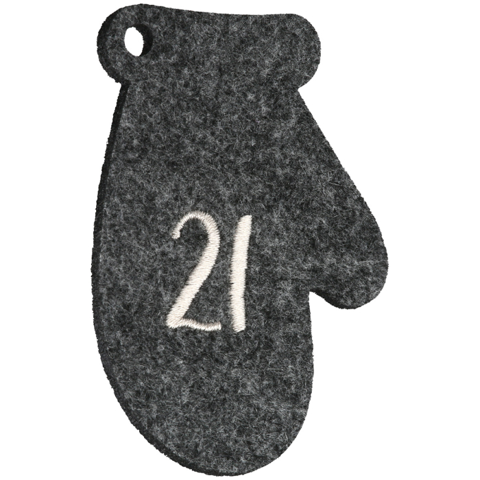 Stea, „Adventskalender”, Fetru, bej, gri inchis, PU 4, 2 asortate, Latime 7 cm, inaltime 8 cm [4]