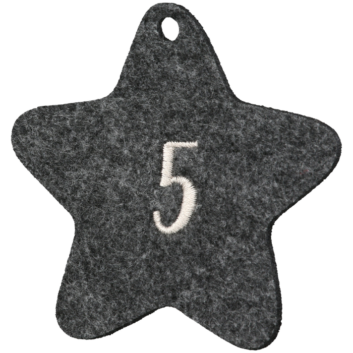 Stea, „Adventskalender”, Fetru, bej, gri inchis, PU 4, 2 asortate, Latime 7 cm, inaltime 8 cm [6]