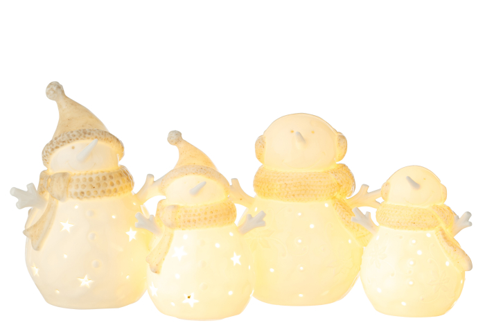 Stelute LED cu model om de zapada, alb-argila/bej, Ass 2, L [6]