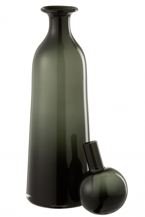 Sticla cu capac, Sticla, Negru, 12x12x44 cm [2]