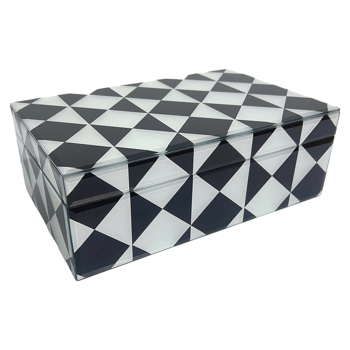 Cutie pentru bijuterii/depozitare Silas mică (negru/alb), Dims: 8.0 x 20.0 x 12.0 cm [1]