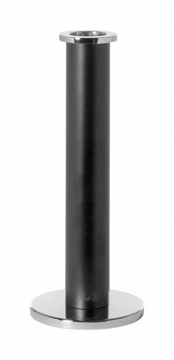 STRATO, Suport lumanare, vopsit cu pulbere neagra, nichel, h. 24 cm