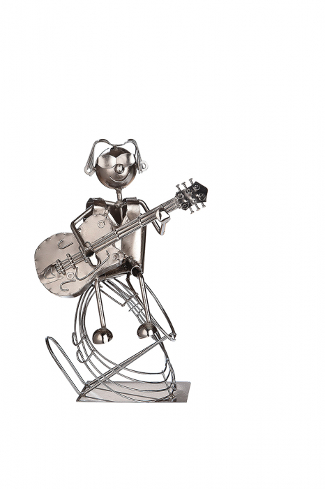 Suport 1 sticla MUSICIAN, placat cu nichel, 22x18x32 cm [2]