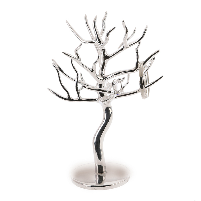 Suport bijuterii copac, rasina,argintiu, 23x31x18 cm GILDE