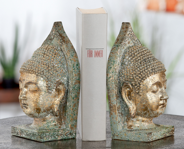 Set 2 suporturi de carte Buddha, Rasina, vintage, 12x20x8x cm