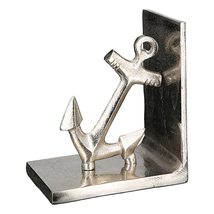 Suport carti Anchor, aluminiu, argintiu, 16x14x9 cm GILDE