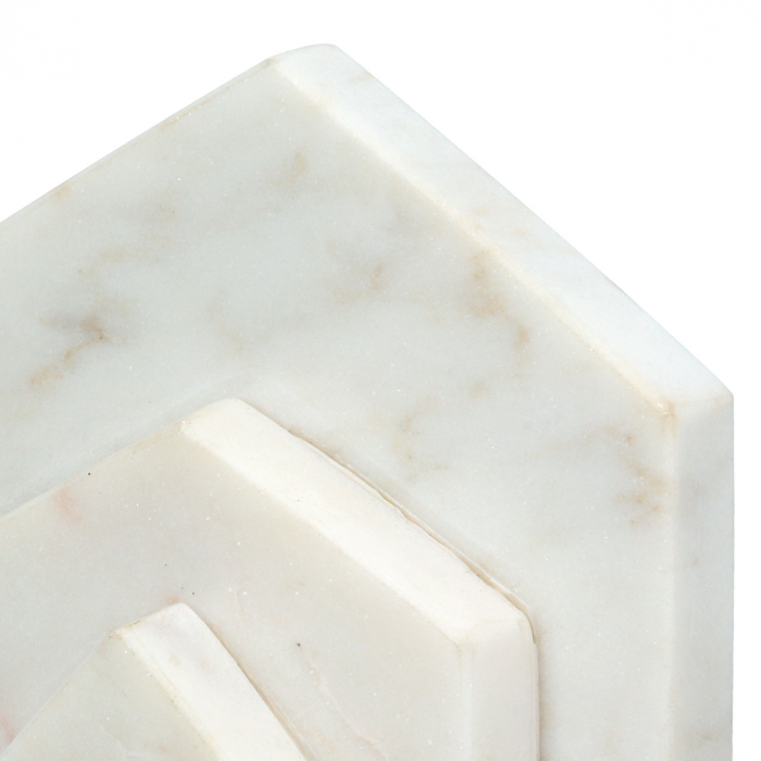 Suport cărți, Casă, Casa, Marmură, crem, alb, PU 4, L. 5 cm, L. 11 cm, H. 12 cm [3]
