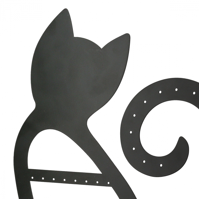 Suport de bijuterii, Pisica, Mila, Metal, negru, PU 4, L. 9 cm, L. 20 cm, H. 26 cm [3]