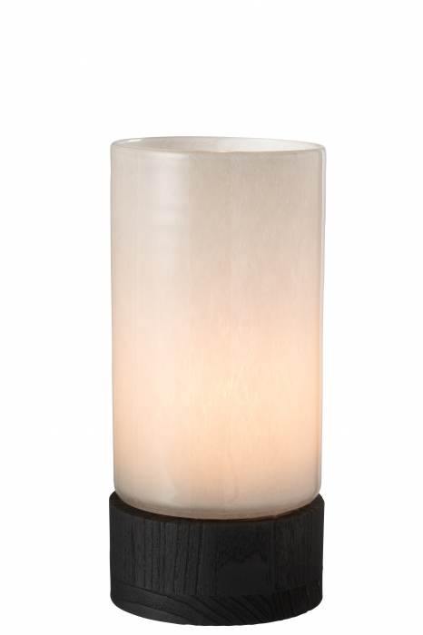 Suport de lumânare/Vază, Ray Sticlă/Willow Wood Gri/Negru M, L 14.5| W 14.5| H 29.5 cm [1]