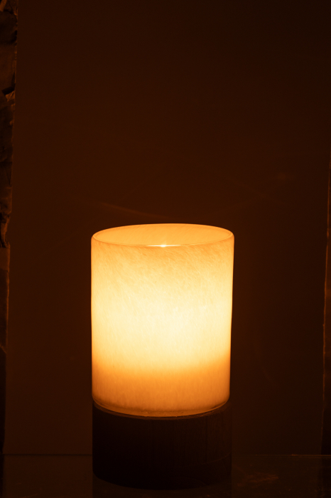 Suport de lumânare/Vază, Ray Sticlă/Willow Wood Gri/Negru S, L 12| W 12| H 20.5 cm [3]