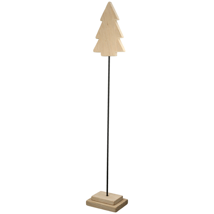 Suport decorativ, Brad de Craciun, Lemn, PU 3, Asortat de 3 ori, L. 10 cm, L. 13 cm, H 76 cm [2]